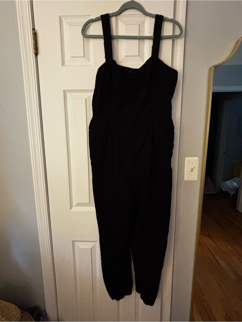 Old Navy Black Sleeveless Wide-Strap Jumpsuit